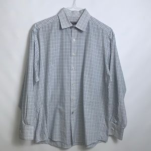 LÍNEA UOMO plaid blue shirt long sleeve